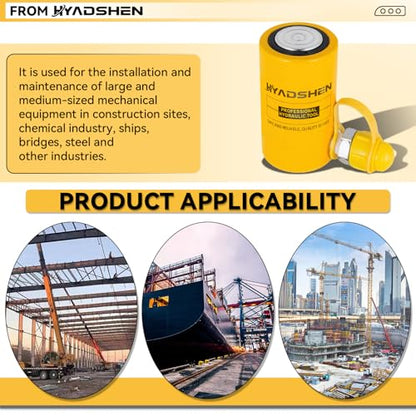10 ton Hydraulic Cylinder Jack Sets Porta Power Ram Jack Kit with CP-180 Hydraulic Hand Pump, 2” Stroke Hydraulic Cylinder Jack Single Acting Lifting Cylinder Retract Automatically - size: 10T,2"+CP180 PUMP