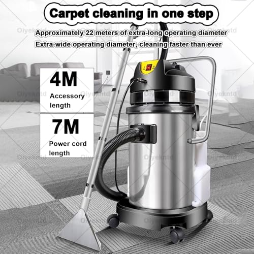 Commercial Carpet Cleaner Machine, 3 in 1 Portable Ex-Tractor for Car Detailing, Stainless Steel Body Vacuum Cleaner for Carpet/Sofas Cleaner Machine 80L - size: 80L