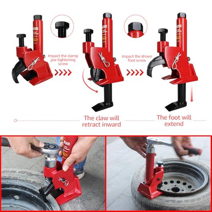 BESTOOL Manual Tire Bead Breaker Tool Adjustable Hammer Tires Changer for ATV Tire Operation - color: red
