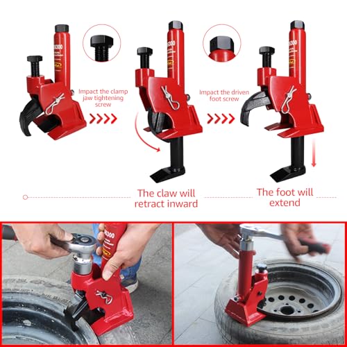 BESTOOL Manual Tire Bead Breaker Tool Adjustable Hammer Tires Changer for ATV Tire Operation - color: red