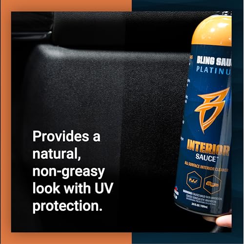 Bling Sauce Interior Sauce, All Surface Auto Interior Cleaner, 24 oz | All-surface cabin cleaner lifts grime from dashboards, vinyl, leather and plastic while leaving a clean matte finish - style: Interior Sauce