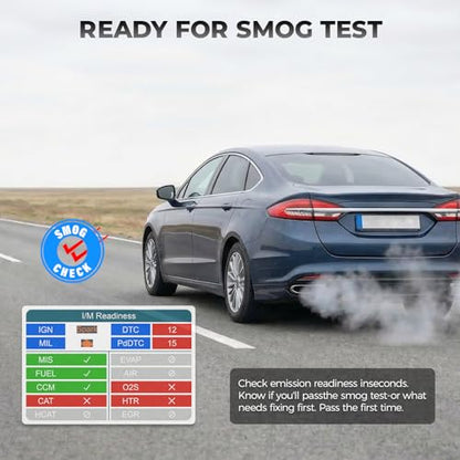 AUTOPHIX DM5900 OBD2 Scanner, ABS SRS Transmission & Engine Code Reader, Check Engine Light Scanner with Battery Test, Live Data, Smog Check, Free Lifetime Updates for All OBDII Cars