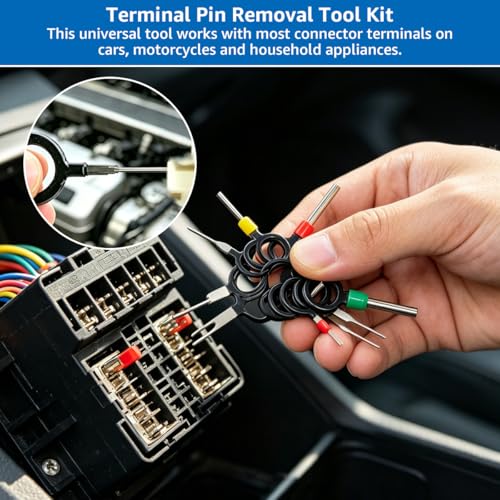 14PCS Automotive Electrical Disconnect Pliers Set: High-Carbon Steel, No Missing Connector Removal Tools for Car Harness, Hose, Fuel Line, Cooling, Door Panel, Dashboard & Engine Bay Repair - color: Red-14 pcs