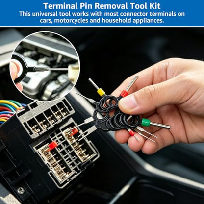 14PCS Automotive Electrical Disconnect Pliers Set: High-Carbon Steel, No Missing Connector Removal Tools for Car Harness, Hose, Fuel Line, Cooling, Door Panel, Dashboard & Engine Bay Repair - color: Red-14 pcs