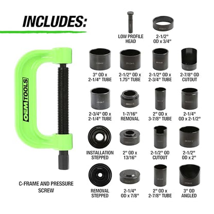 OEMTOOLS 21-Piece Master Ball Joint Press Kit for 2WD & 4WD Vehicles - style: Upper and Lower Ball Joint Installer/Remover