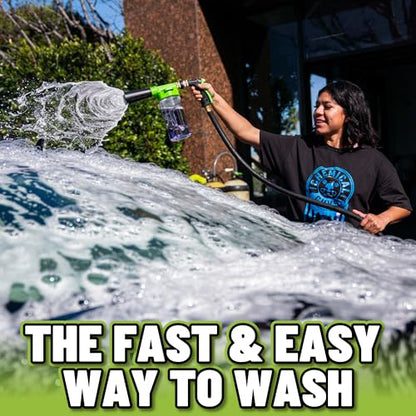 Chemical Guys, TORQ Foam Blaster 6 Cannon, Garden Hose Attachment for Cars | Sprays thick clinging suds straight off your garden hose, no pressure washer, with an adjustable foam ratio dial - size: FOAM BLASTER ONLY