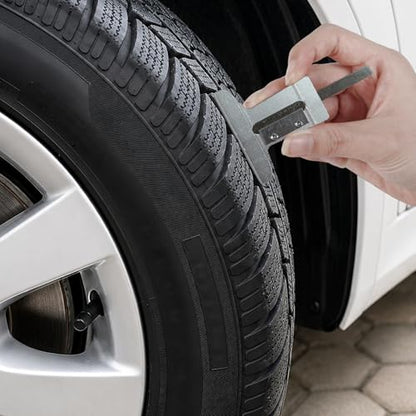 2Pcs Car Truck Tire Depth Checker Tyre Tread Gauge 0~32nds Caliper Measure Tool Stainless Steel and Aluminum Easy Read for Cars, Trucks, Motorcycles