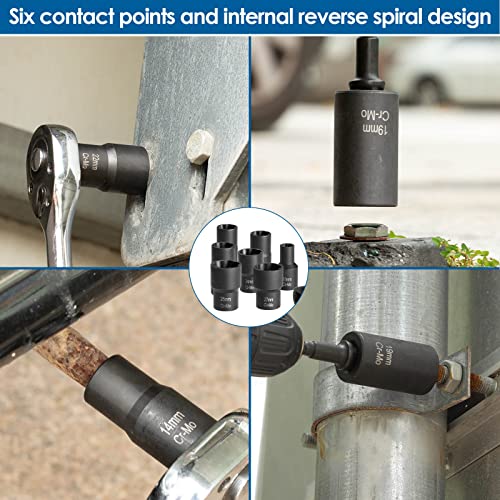 Lug Nut Removal Tool,13 PCS Lug Nut Extractor Set | 1/2 Inch Drive Bolt Extractor, Easy Out Lug Nut remover for Damaged, Frozen, Studs, Rusted, Rounded-Off Bolts & Nuts Screws - color: 13-piece