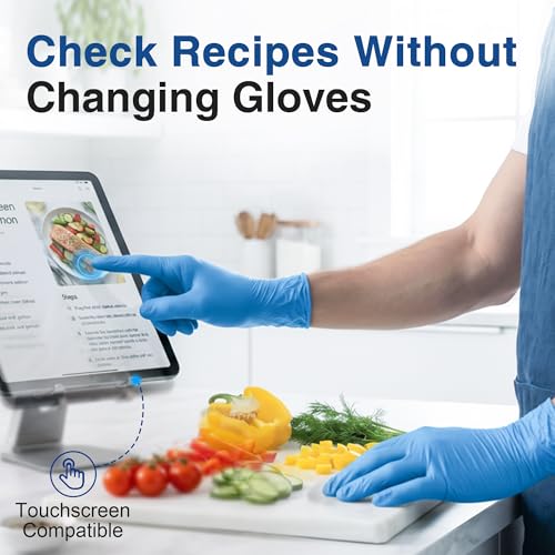 Schneider Medical Vinyl Synthetic Exam Gloves, 4 Mil, Latex-Free Disposable Gloves for Cooking, Cleaning, and Food Prep - size: Large