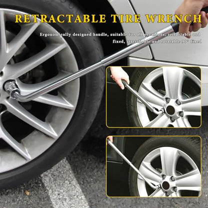 Sun Walker Car Jack Kit, 2 Ton (4409 lbs) Scissor Jack Spare Tire Changing Repair Tool with Lug Wrench, Portable Scissor Lift Jacks Universal Emergency Kit for Car Truck SUV