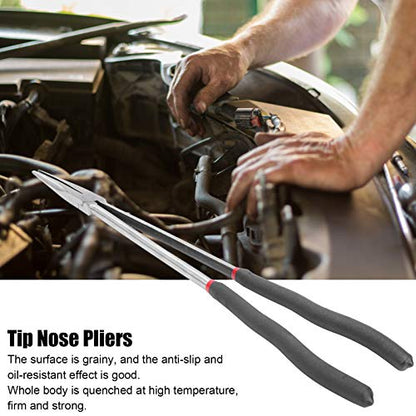 16in Needle Nose Pliers,Extra Long Needle Nose Pliers Steel Long Reach Pliers with Nonslip Handle Repairing Hand Tool for Narrow Spaces and Limited Areas