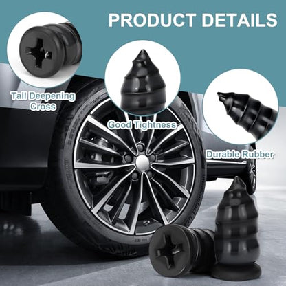60PCS Tire Repair Rubber Nails Kit, Screw in Tire Plugs for Tubeless Tires, Fast Emergency Flat Tire Repair Tool, Easy DIY Tire Puncture Fix for Car Motorcycle Truck SUV Bike