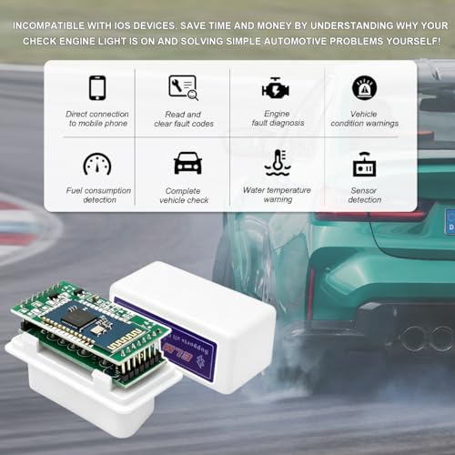 2 PCS ELM327 OBDII Car Auto Diagnostic Scanner, Professional Mini Bluetooth Scan Tool Engine Fault Code Reader, Wireless Failure Detector Interface Adapter for Most OBD II Vehicles (White) - color: White, 2 PCS