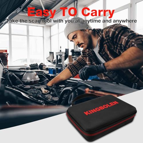 KINGBOLEN Protective Case Storage Bag for OBD2 Scanner Launch CRP123/CRP123 Plus/Creader VII+/CR529/CR3008 Plus Code Reader Diagnostic Scan Tool(Case Only)