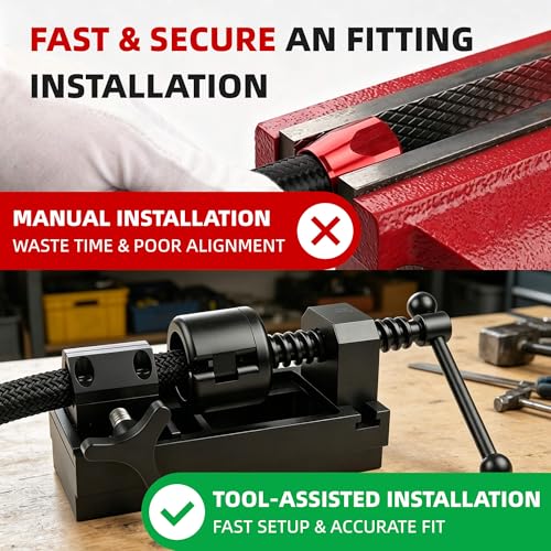 AN Fuel Line Fittings Installation Tool Kit Compatible with 4AN-12AN | Deisgn for Easy Connect and Disconnect, Works with 4AN 6AN 8AN 10AN 12AN hoses and socket nuts