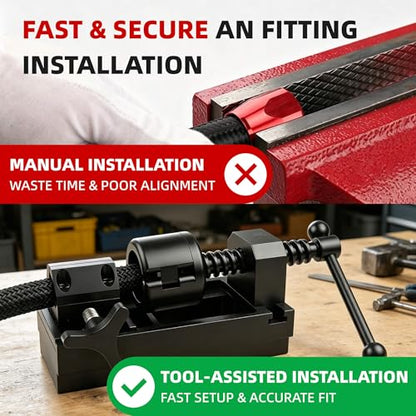 AN Fuel Line Fittings Installation Tool Kit Compatible with 4AN-12AN | Deisgn for Easy Connect and Disconnect, Works with 4AN 6AN 8AN 10AN 12AN hoses and socket nuts