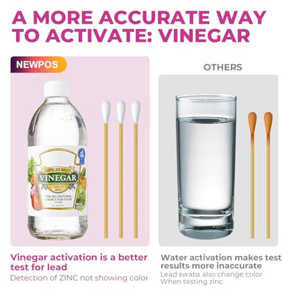 NewPos Lead Test Kit: 30 Swabs Upgraded Accurately Formulated Lead Paint Test Kit Detector Testing for Dishes Paint Cups Ceramics & All Surfaces Results in 30 Seconds