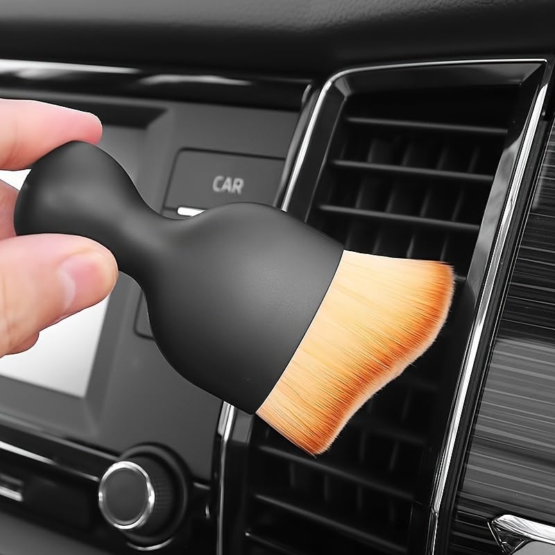 2pcs Car Detailing Brush Set Ultra Soft Bristles Multifunctional Interior Dust Removal Tool for Deep Cleaning Vents Seats