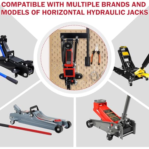 Floor Jack Stand Wall Mount Rack Organizer, Car Hydraulic Trolley Jack Stand Holder Storage Brackets for Tower Racing Trailer Accessories Tool 1 Set (1)