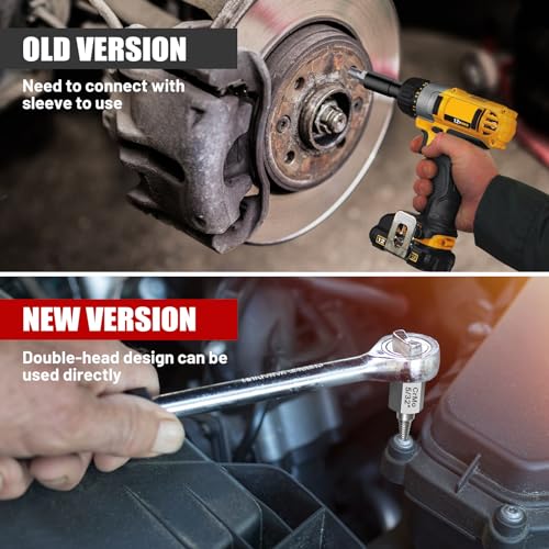 15 Pieces Screw Extractor Set, Easy Out Bolt Extractor Kit, 3/8" Inch Drive Hex Head Multi-Spline Bolt Remover Kit Tool for Removing Stripped, Broken Rusted Bolts Screws - size: 15PCS