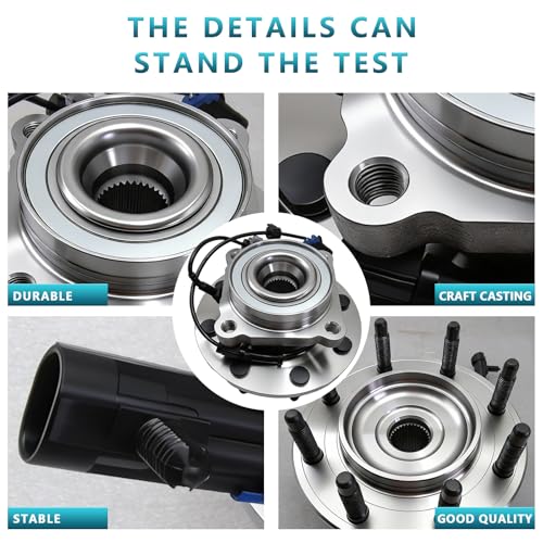 515098 Front Wheel Bearing Hub Assembly for Chevrolet Silverado 2500 3500 HD 2007-2010, Suburban 2500 2007-2013, GMC Sierra 2500 3500 HD, Yukon XL 2500 2007-2013, Hummer H2 2008-2009 - size: 515098