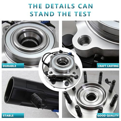 515098 Front Wheel Bearing Hub Assembly for Chevrolet Silverado 2500 3500 HD 2007-2010, Suburban 2500 2007-2013, GMC Sierra 2500 3500 HD, Yukon XL 2500 2007-2013, Hummer H2 2008-2009 - size: 515098