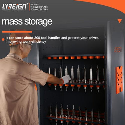 Large Capacity Tool Storage Cabinet, CNC Tool Holder Station Rack With Lock, Multi-Purpose Suitable for Machinists and Workers - size: CAT40/BT40-120CAP
