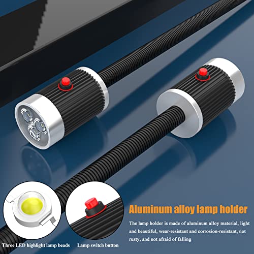 12T Magnetic Work Light, Led Machine Light, 23inFlexible Gooseneck lamp with Strong Magnetic Basefor Lathe Milling Drill Press Industrial Lighting 120V - color: 12T StrongMagnetic Base,9W, 23.6"
