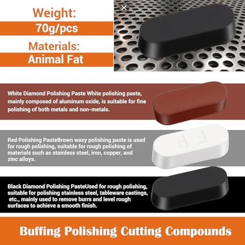 18 Pack 4 Inch Buffering Wheels Polishing Kit with Compound for Angle Grind | Includes 14 Pcs Nylon Fiber Flap Disc & Wool Felt Polishing Wheel, 3 Pcs Buffing Compounds and Sanding Sponge