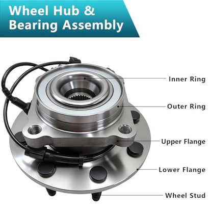 515098 Front Wheel Bearing Hub Assembly for Chevrolet Silverado 2500 3500 HD 2007-2010, Suburban 2500 2007-2013, GMC Sierra 2500 3500 HD, Yukon XL 2500 2007-2013, Hummer H2 2008-2009 - size: 515098