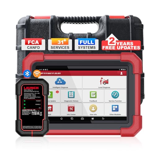 Launch Scan Tool X431 CRP919MAX Wireless Bidirectional Tool, All System Diagnosis Scanner, 31+ Service Functions, Code Assist, ECU Coding, FCA AutoAuth, V.A.G Guided, CANFD/DOIP, 2 Years Free Update