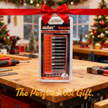 HORUSDY 11-Piece Tamper Resistant Star Bits, S2 Steel, T7 - T40 Security Torx Bit Set - style: 11-Piece Torx Bit Set