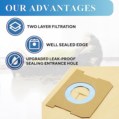 12 Pack DXVA19-4102 Dust Bags for DEWALT 12-16 Gallon Wet Dry Vacuum, Compatible with DXV12P DXV14P DXV16P DXV16PA DXV16S