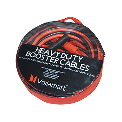 Voilamart Heavy Duty Battery Jumper Cable 2 Gauge 20Ft 1200AMP Booster Cables for Cars Trucks
