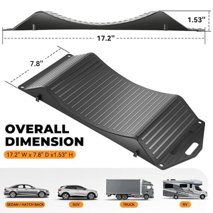 Auto Dynasty Tire Saver Ramps with Interlock Anti-Slip Design, Car Tire Wheel Chock for Tire Prevention and Vehicle Storage, 80,000 Pounds Load Capacity, Easy to Carry, Pack of 4