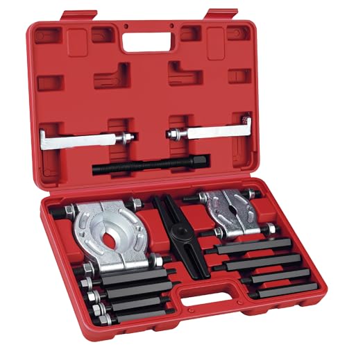 14PCS Bearing Puller Set Bearing Separator 2" and 3" Splitters for Effortless Bearings Removal Kit, Heavy Duty 5 Ton Capacity Bearing Separator - color: Red