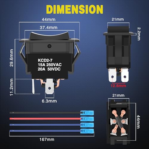Nilight RET EXT Reverse Polarity Toggle Switches 2PCS On Off On DPDT 3 Position 12VDC Motor Control Power Jack Leveling Momentary DPDT 4Pin 20A Switch w/Jumper Wire for Tongue Trailer - color: 2PCS Momentary EXT RET Switch