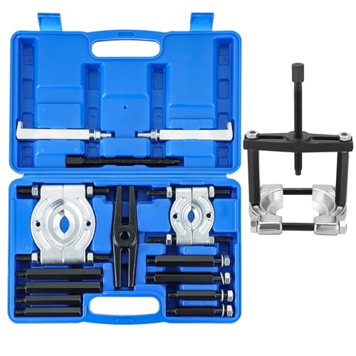 14PCS Bearing Separator Puller Set | Heavy Duty 5-Ton Capacity Bearing Puller Set, Wheel Hub Axle Puller Set, 2" and 3" Bearings Splitters Puller Kit