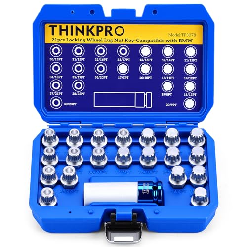 Wheel Lock Removal Kit Compatible with BMW,21Pieces Wheel Lock Key | Wheel Lock key Master Set for Removing Locking Lug Nuts and Anti-Theft Wheel Nuts
