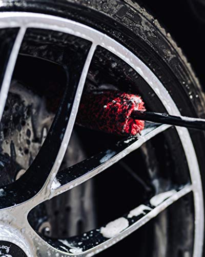 Adam's Polishes Barrel Brush - Adjustable Wheel Cleaning Tool W/Soft Wool Fibers - Remove Brake Dust & Dirt Behind Your Rim Accessories - Wash & Restore Shine to Your Car Boat RV Bike Or Motorcycle