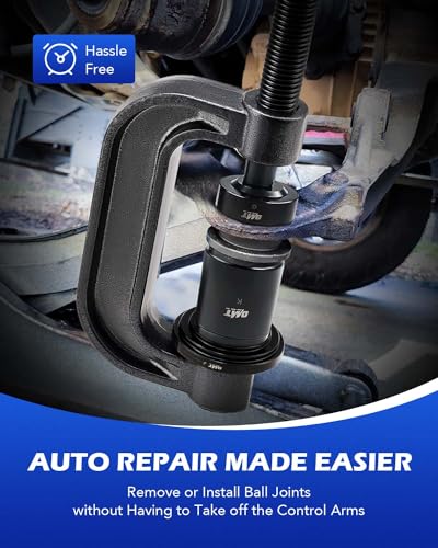 Orion Motor Tech Heavy Duty Ball Joint Press & U Joint Removal Tool Kit with 4wd Adapters, for Most 2WD and 4WD Cars and Light Trucks (BK) - color: dark gray C-frame