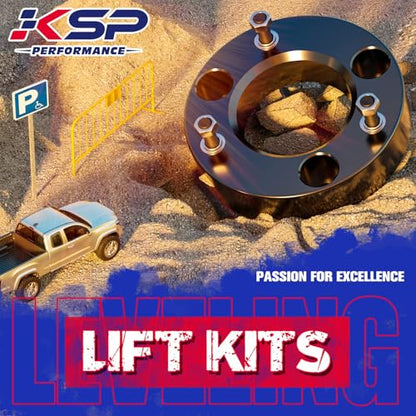 KSP 3 Inch Ram 1500 Leveling Kits, Fits 2009-2026 Ram 1500 4WD 4x4, 3" Forged Front Strut Spacers Raise 3in, 2005-2011 Dakota 2WD 4WD, 2006-2009 Raider 2WD 4WD, Aluminum Suspension Lift Kits - size: 3"F, style: Front