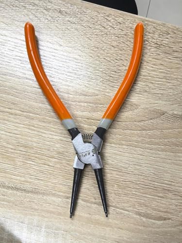 Orange Heavy Duty 7" EXTRA LONG External Straight Retaining Ring Clip Circlip Removal Plier Snap-Ring Pliers, Slip-Joint Pliers Side-Cutting Plier Sets Needle-Nose, Hand Tools