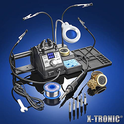X-Tronic 3060-PRO - 75 Watt Soldering Iron Station (PRO - w/5 Extra Solder Tips) - style: PRO - w/5 Extra Solder Tips