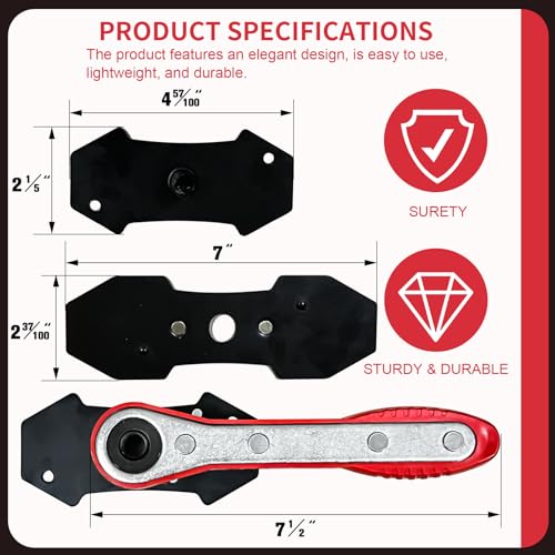 YATOINTO Brake Caliper Compression Tool, Caliper Piston Compressor Tool with Brake Pad Spreader – Includes 2 Large Press Plates & 4 Brake Caliper Hangers for Automotive Disc Brake Repair (Red) - size: 2 Pcs Steel Plates+4 Caliper Hangers