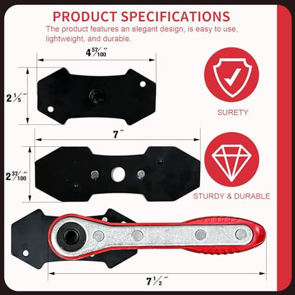 YATOINTO Brake Caliper Compression Tool, Caliper Piston Compressor Tool with Brake Pad Spreader – Includes 2 Large Press Plates & 4 Brake Caliper Hangers for Automotive Disc Brake Repair (Red) - size: 2 Pcs Steel Plates+4 Caliper Hangers
