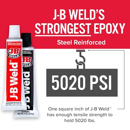 J-B Weld Original Epoxy, Steel Reinforced Epoxy, High Strength - 2 Pack, Dark Grey (8265S-2) - size: 2 oz - 2 pack