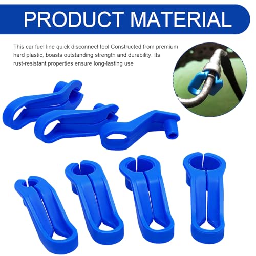 7PCS AC Fuel Line Disconnect Tool Set, Transmission Line Tool, Fuel Removal Tools Kit Includes 1/4 5/16 3/8 1/2 5/8 3/4 7/8 Inch, Quick Disconnect Remover Compatible with Ford Chevy Mazda