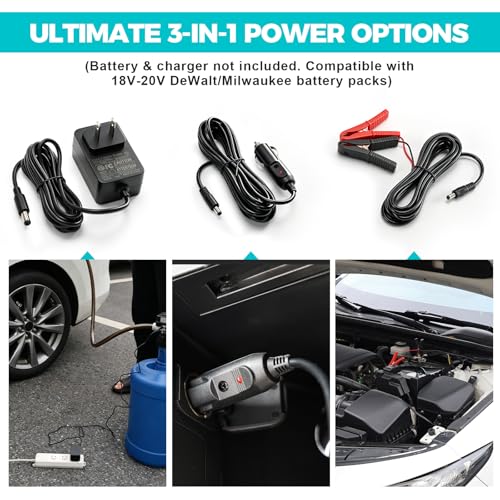 Cordless Fuel Transfer Pump 4.5 GPM | Compatible with Milwaukee M18 & DeWalt 20V Batteries, w/ Universal Adjustable Drum Adapter For Automotive & Heavy Equipment