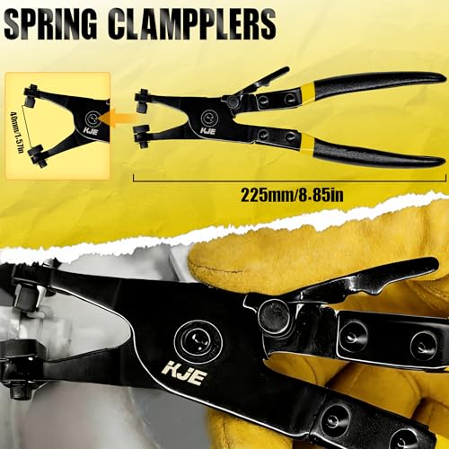 KJE 8PCS Fuel Line Pliers Set, Fuel Line Disconnect Tool Set with Fuel Filter Caliper, Hose Clamp Plier, Electrical Disconnect Tool Kit, Panel Clip Remover and Storage Bag